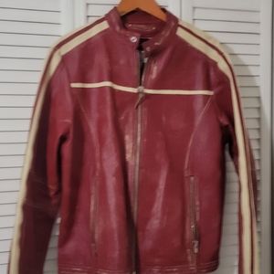 Mens Wilsons leather Motorcycle jacket. Large.